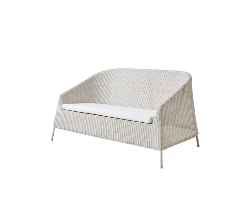 Kingston 2-seater sofa by Cane-line in Sand, small round Weave, White, Natté w/QuickDry & Airflow – product photo 2 of 2