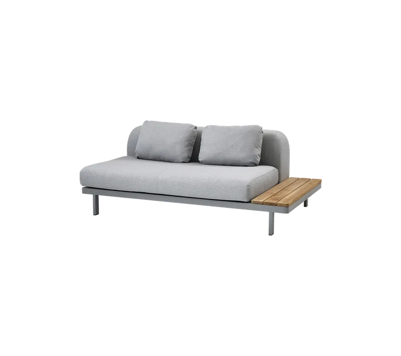 Space 2-seater sofa, Back module de Cane-line en Grey, AirTouch w/QuickDry & Airflow – photo du produit 1 sur 2