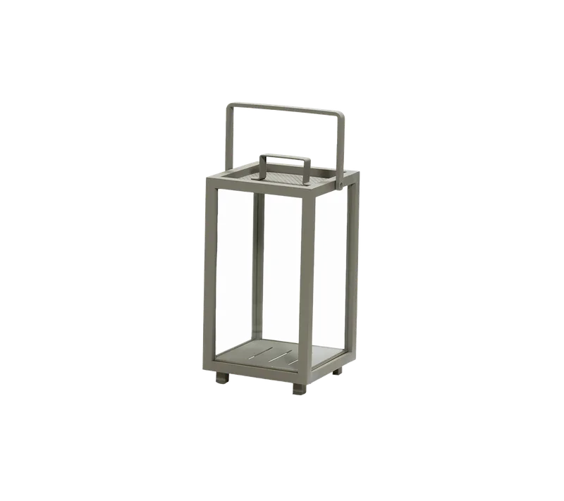 Lighthouse lantern, small von Cane-line in Taupe, aluminium, Ohne – Produktfoto