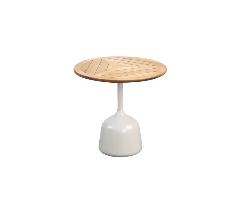 Glaze coffee table, small de Cane-line en Sand, semi glossy aluminium, Teak, geometric 60 cm – photo du produit