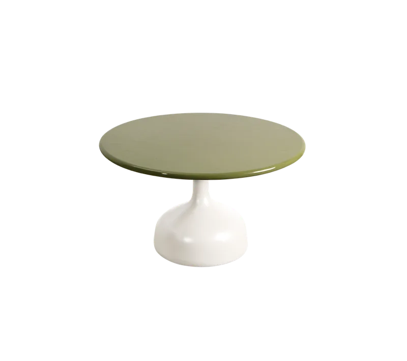 Glaze coffee table, large by Cane-line in Sand, semi glossy aluminium, Green, lava stone glazed – product photo