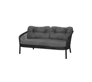 Ocean large 2-seater sofa, Cushion set von Cane-line in White grey, Link w/QuickDry & Airflow – Produktfoto 1 von 2
