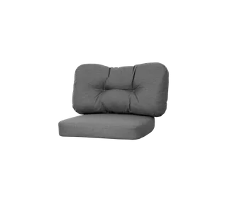 Ocean large lounge chair, Cushion set von Cane-line in Grey, AirTouch w/QuickDry & Airflow – Produktfoto 2 von 2