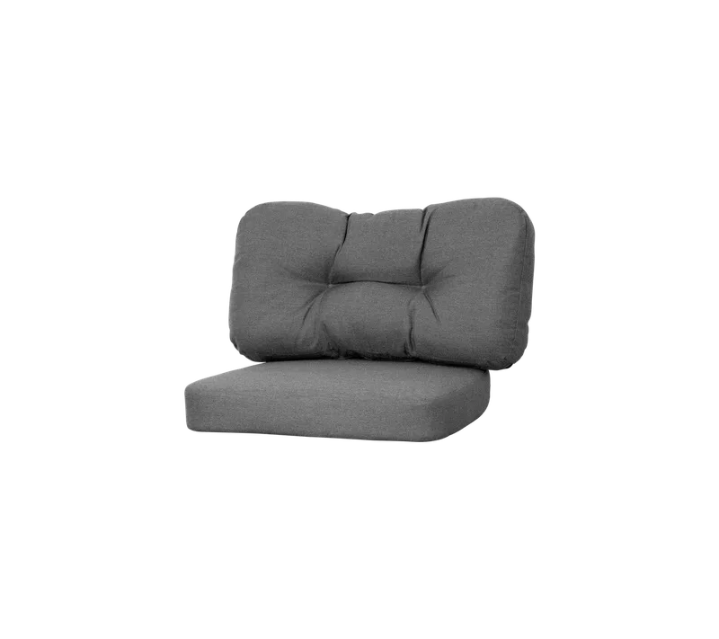 Ocean large lounge chair, Cushion set von Cane-line in Grey, AirTouch w/QuickDry & Airflow – Produktfoto 2 von 2