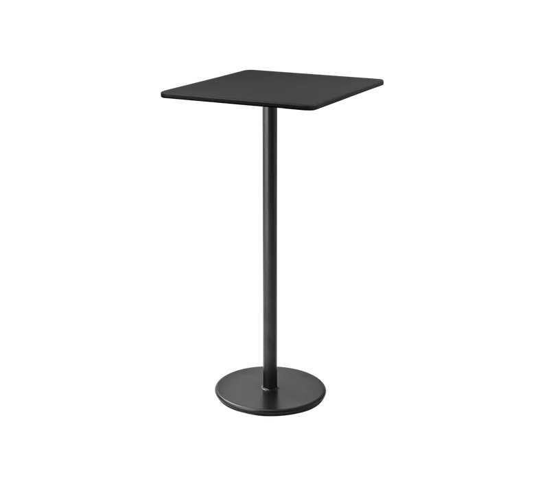Go bar table 75x75 cm by Cane-line in Lava grey, aluminium, Lava grey, aluminium – product photo