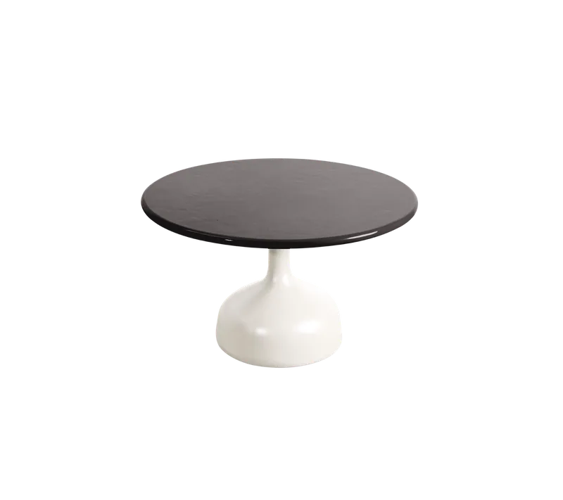 Glaze coffee table, large by Cane-line in Sand, semi glossy aluminium, Black, lava stone glazed – product photo