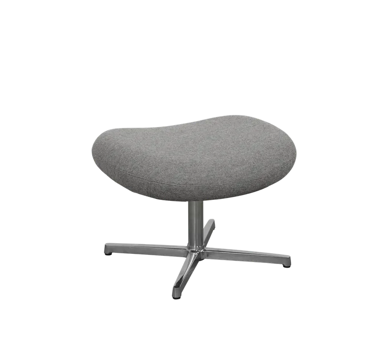 Pace footstool by Cane-line in Light grey, Zen, Polished, aluminium – product photo 2 of 2