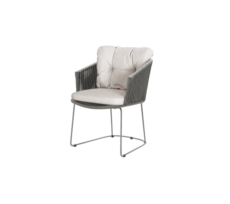 Moments chair by Cane-line in Grey, string open Soft Rope, Sand, Natté – product photo 2 of 2