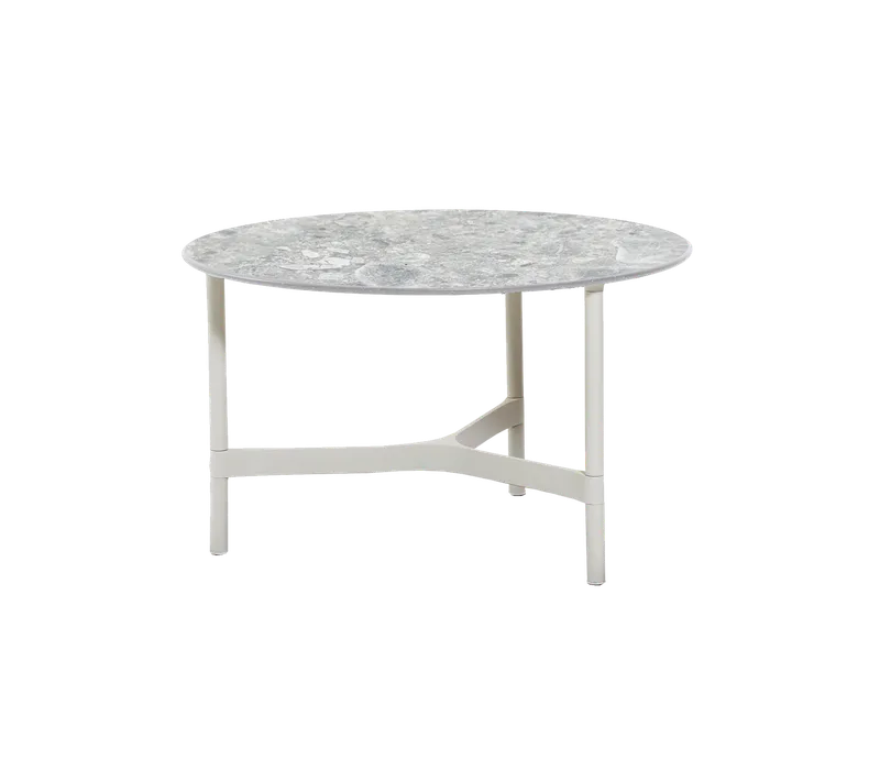 Twist coffee table, medium by Cane-line in Sand, Aluminium, Multi colour, ceramic – product photo