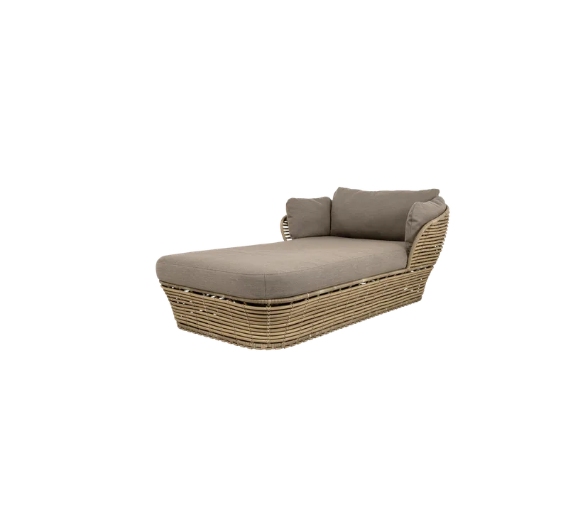 Basket daybed van Cane-line in Natural, braid Weave incl. taupe AirTouch w/QuickDry & Airflow – productfoto