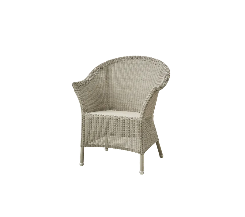 Lansing chair von Cane-line in Taupe, small round Weave, Ohne, Ohne – Produktfoto