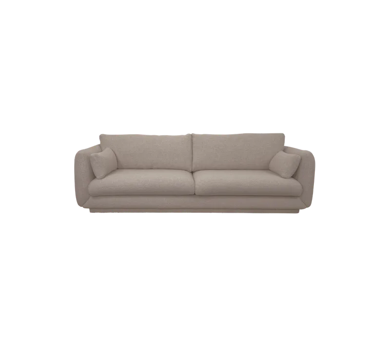 Bloom 3-seater sofa w/plinth von Cane-line in Light brown, Prosecco – Produktfoto