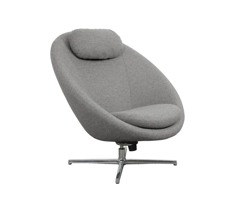 Pace lounge chair von Cane-line in Light grey, Zen, Polished, aluminium – Produktfoto