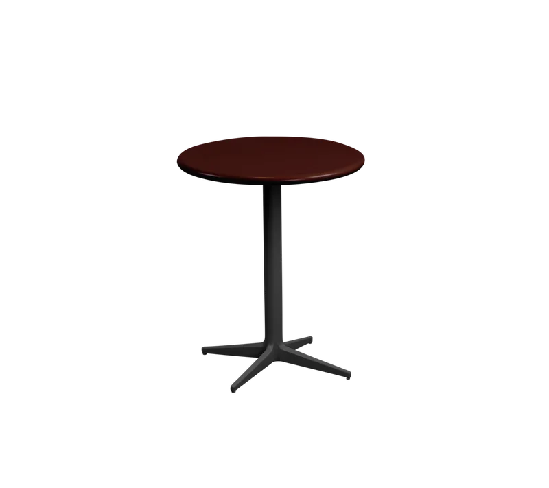 Drop café table dia. 45 cm de Cane-line en Lava grey, aluminium, Burgundy, semi glossy aluminium – photo du produit 2 sur 2