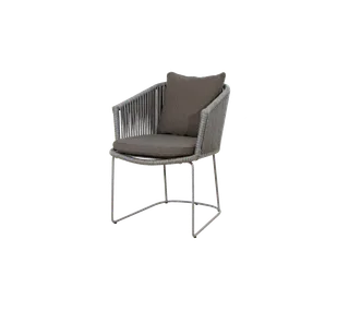 Moments chair by Cane-line in Grey, string open Soft Rope, Dark grey, Focus – product photo 2 of 2