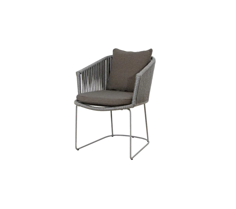 Moments chair by Cane-line in Grey, string open Soft Rope, Dark grey, Focus – product photo 2 of 2