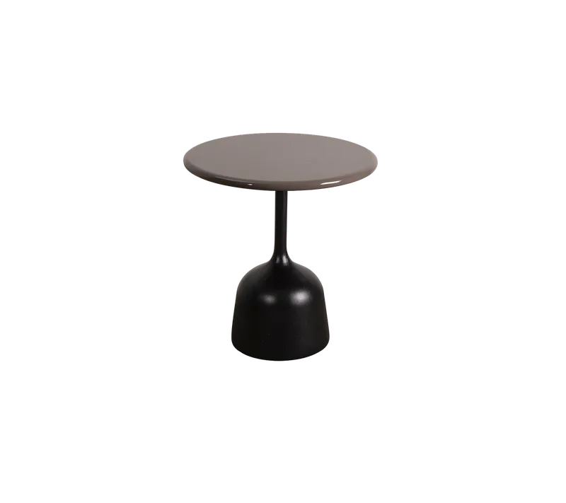 Glaze coffee table, small van Cane-line in Lava grey, semi glossy aluminium, Taupe, lava stone glazed – productfoto