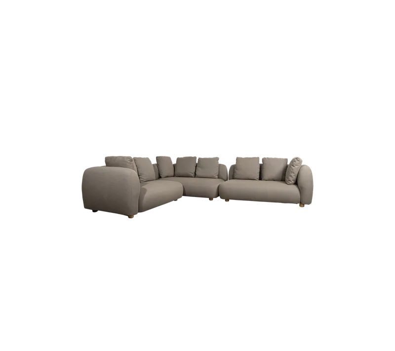Capture corner sofa van Cane-line in Taupe, AirTouch w/QuickDry & Airflow – productfoto