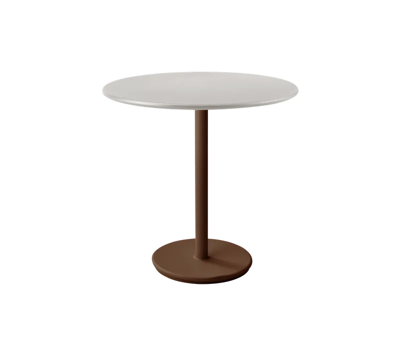 Go café table dia. 80 cm by Cane-line in Desert red, aluminium, Sand, Aluminium – product photo