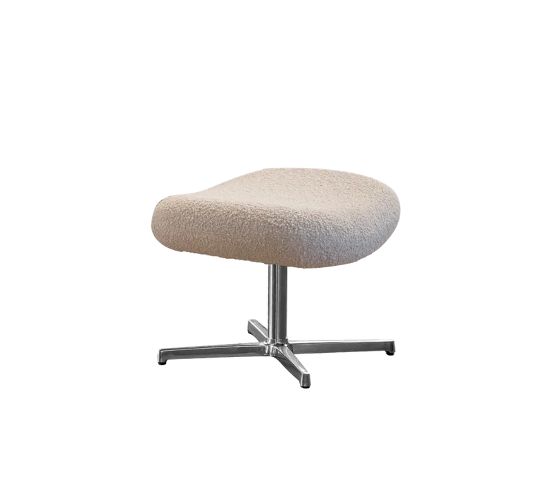 Pace footstool van Cane-line in Light brown, Scent, Polished, aluminium – productfoto 2 van 2
