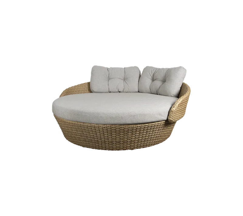 Ocean large daybed, Cushion set von Cane-line in White grey, Link w/QuickDry & Airflow – Produktfoto 1 von 2
