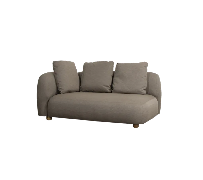 Capture 2-seater sofa, right module by Cane-line in Taupe, AirTouch w/QuickDry & Airflow – product photo