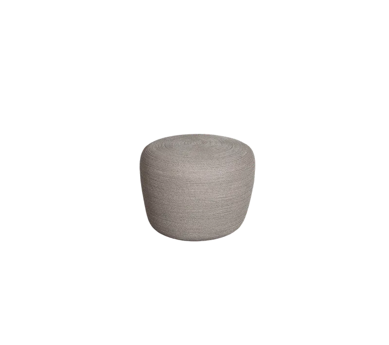 Circle footstool small by Cane-line in Taupe, swirl Soft Rope w/QuickDry & Airflow – product photo