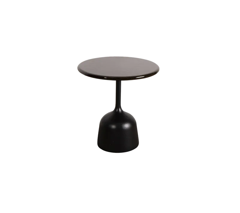 Glaze coffee table, small by Cane-line in Lava grey, semi glossy aluminium, Black, lava stone glazed – product photo