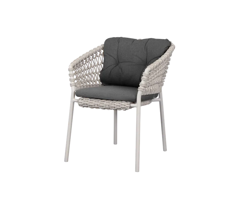 Ocean chair by Cane-line in Sand, round open Soft Rope, Grey, AirTouch – product photo