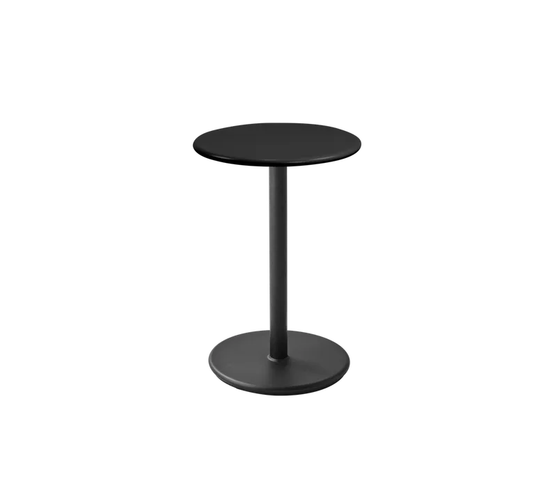 Go café table dia. 45 cm by Cane-line in Lava grey, aluminium, Lava grey, semi glossy aluminium – product photo