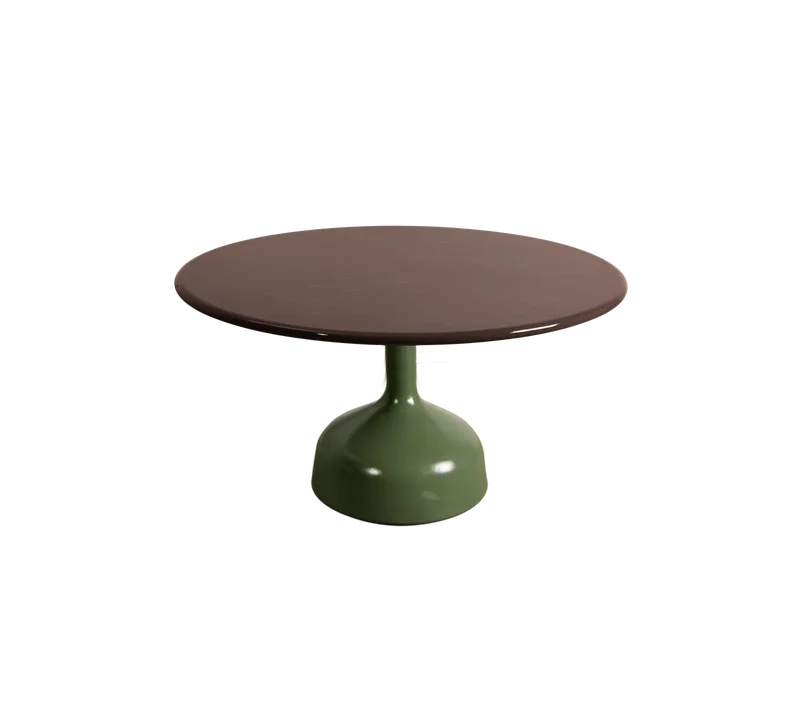 Glaze coffee table, large by Cane-line in Olive green, semi glossy aluminium, Burgundy, lava stone glazed – product photo