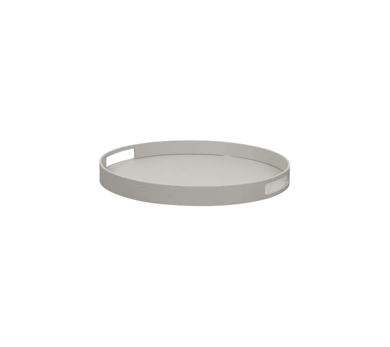 Club tray round dia. 44 cm von Cane-line in Sand, Aluminium – Produktfoto