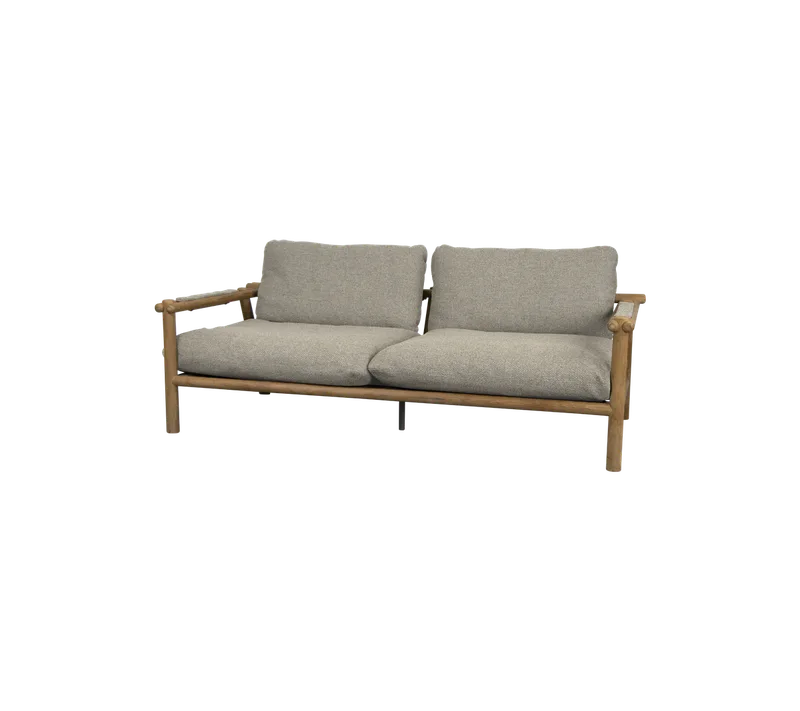 Sticks 2-seater sofa by Cane-line in Teak, Light brown, Rise w/QuickDry & Airflow – product photo