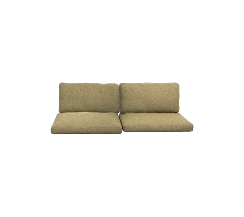 Chester 3-seater sofa, Cushion set van Cane-line in Turmeric yellow, Rise w/QuickDry & Airflow – productfoto 2 van 2