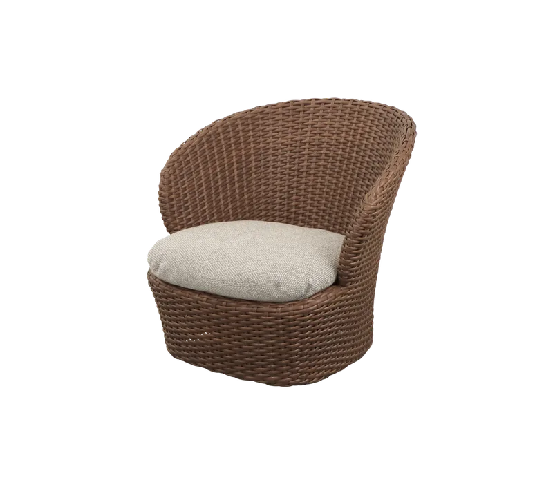 Coast lounge chair, Cushion by Cane-line in Umber brown, Rise w/QuickDry & Airflow – product photo 1 of 2