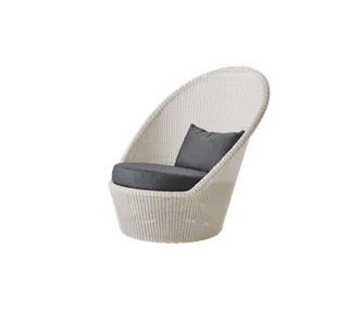 Kingston sunchair w/wheels by Cane-line in Sand, small round Weave, Black, Natté w/QuickDry & Airflow – product photo 2 of 2