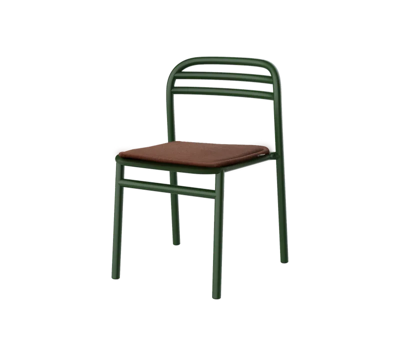 Bliss chair van Cane-line in Dark green, aluminium, Desert red, Delight w/QuickDry & Airflow – productfoto