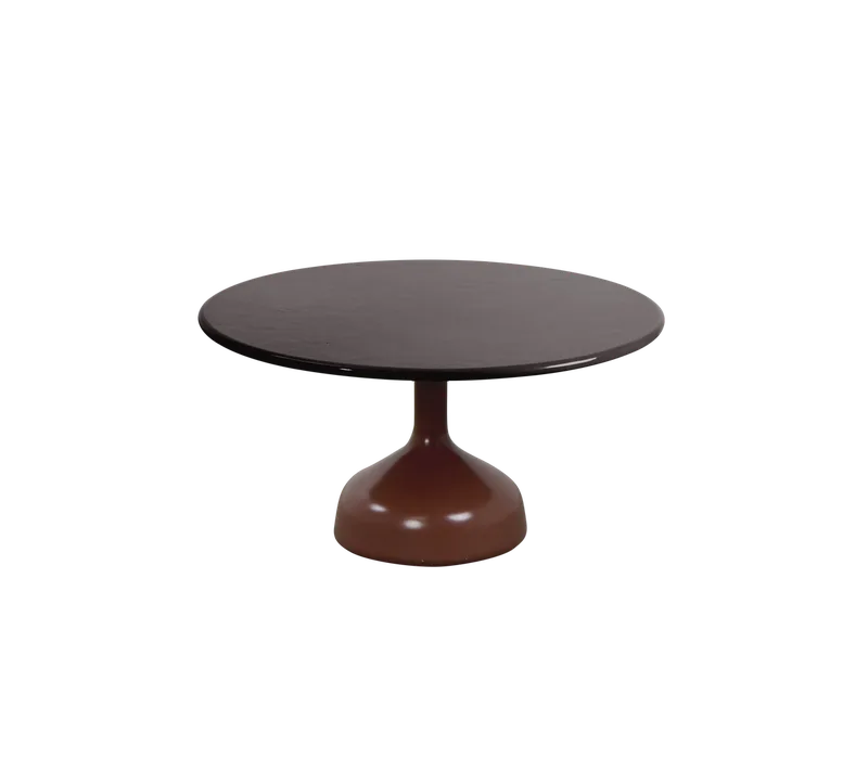 Glaze coffee table, large by Cane-line in Desert red, semi glossy aluminium, Black, lava stone glazed – product photo