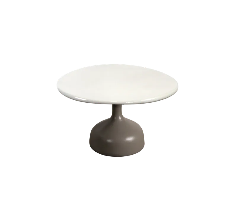 Glaze coffee table, large by Cane-line in Taupe, semi glossy aluminium, Sand, lava stone glazed – product photo