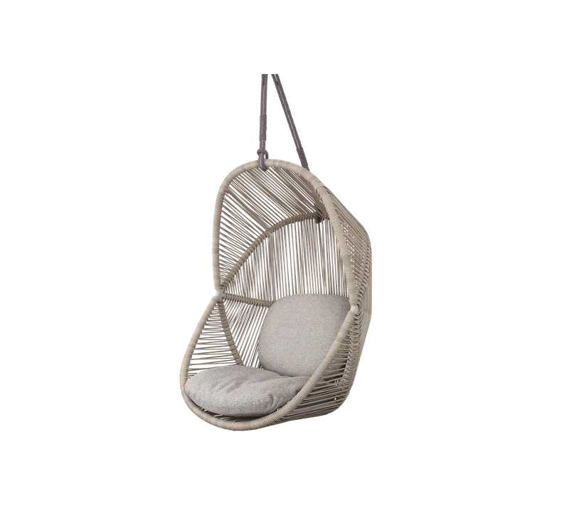 Hive chair by Cane-line in Sand, small round core Weave, Taupe, string Soft Rope, Light brown, Rise w/QuickDry & Airflow – product photo