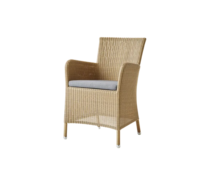 Hampsted chair by Cane-line in Natural, small round Weave, Grey, Natté – product photo