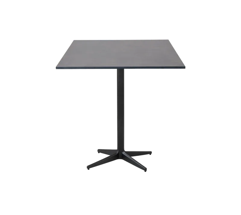 Drop café table 75x75 cm van Cane-line in Lava grey, aluminium, Dark grey structure, High pressure laminate – productfoto
