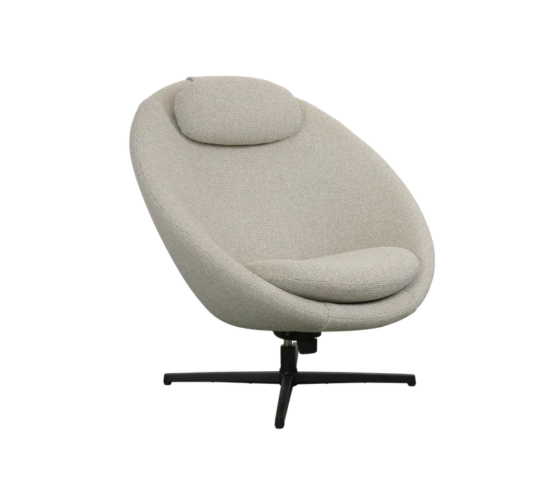 Pace lounge chair van Cane-line in Desert sand Rise, Black, aluminium – productfoto