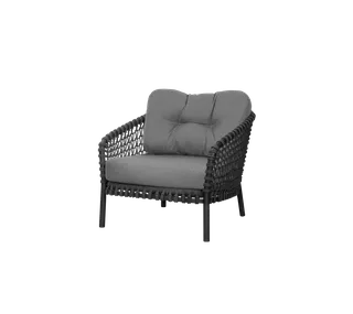 Ocean large lounge chair, Cushion set de Cane-line en White grey, Link w/QuickDry & Airflow – photo du produit 1 sur 2