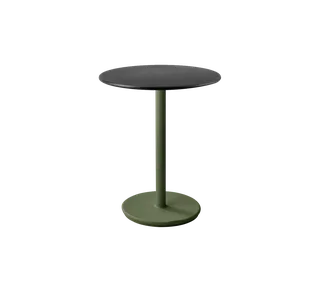 Go café table dia. 60 cm van Cane-line in Dark green, aluminium, Lava grey, aluminium – productfoto 2 van 2