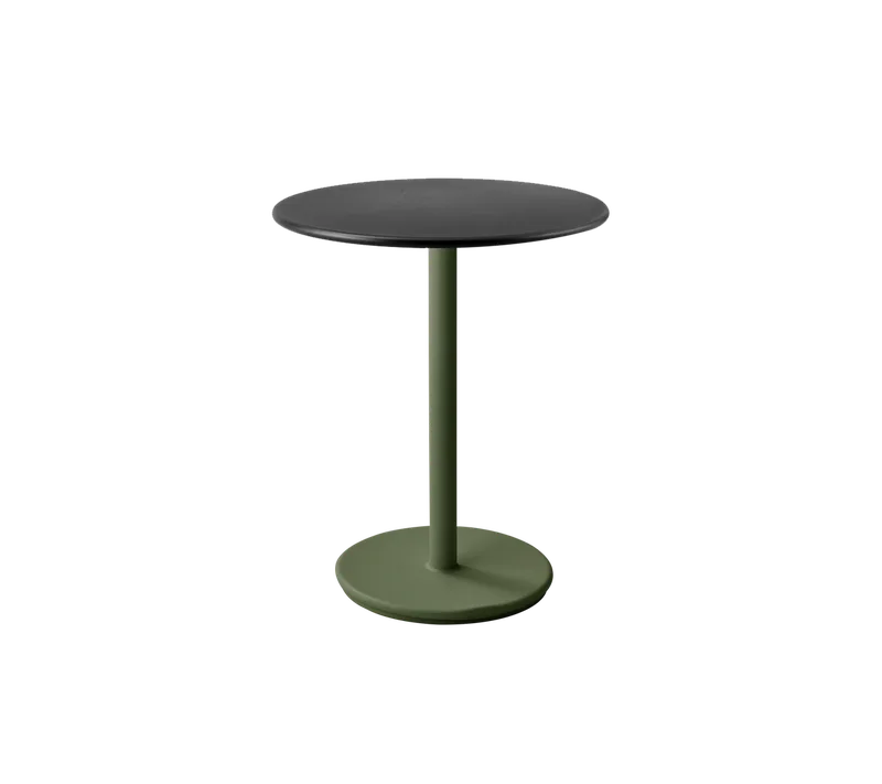 Go café table dia. 60 cm van Cane-line in Dark green, aluminium, Lava grey, aluminium – productfoto 2 van 2