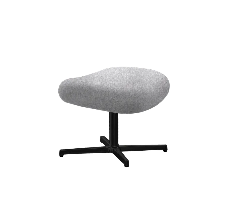 Pace footstool van Cane-line in Light grey, Ambience, Black, aluminium – productfoto 2 van 2