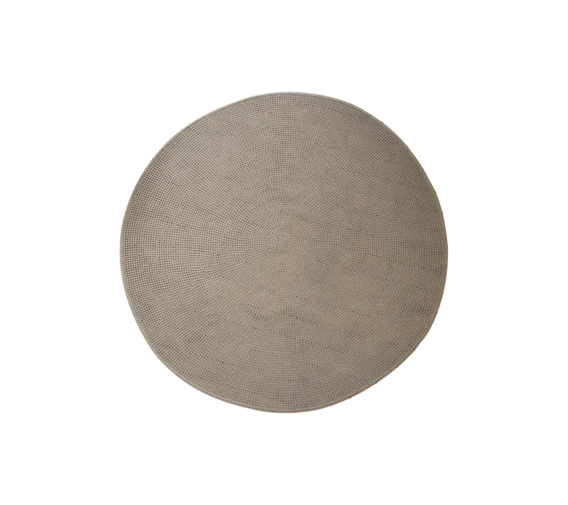 Knit rug, dia 200 cm by Cane-line in Dark sand, crochet Soft Rope – product photo