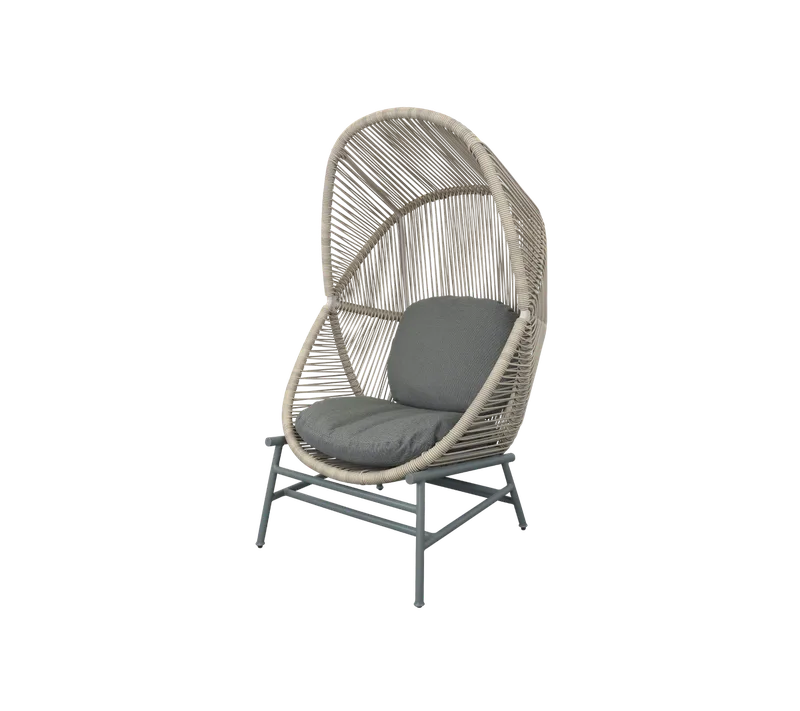 Hive chair by Cane-line in Sand, small round core Weave, Dusty green, aluminium, Light green, Link w/QuickDry & Airflow – product photo