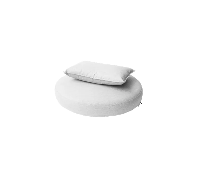 Kingston sunchair, Cushion set van Cane-line in White, Natté w/QuickDry & Airflow – productfoto